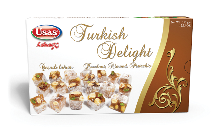 Fındık, Fıstık, Bademli Lokum 350 Gr