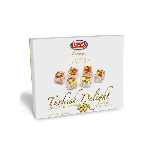 Duble Fıstıklı Çifte Kavrulmuş Lokum 454 Gr