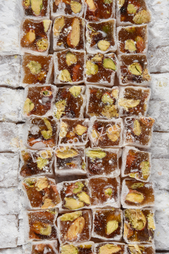 Duble Fıstıklı Çifte Kavrulmuş Lokum 454 Gr