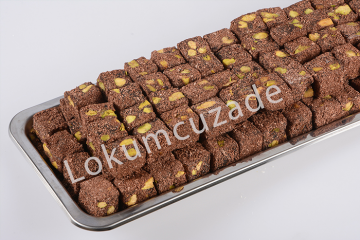 Kakaolu Duble Fıstıklı Lokum 0,5 Kg
