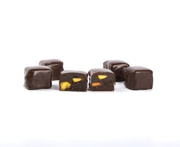 Bitter Çikolata Kaplı Antep Fıstıklı Lokum